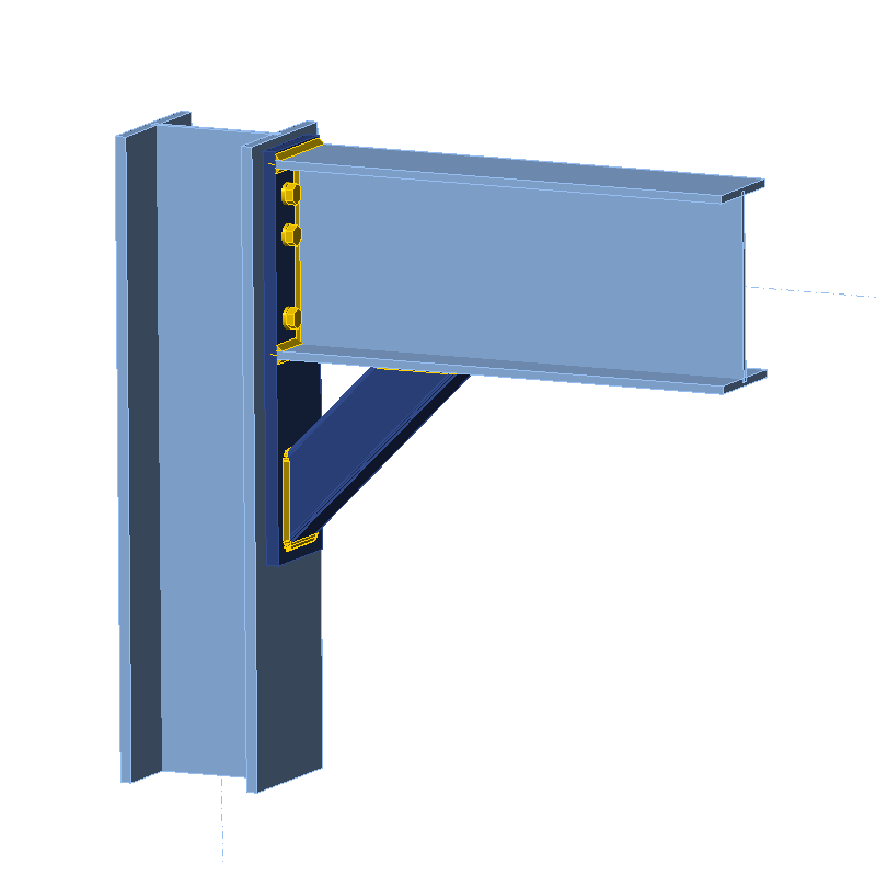 Braced beam to column